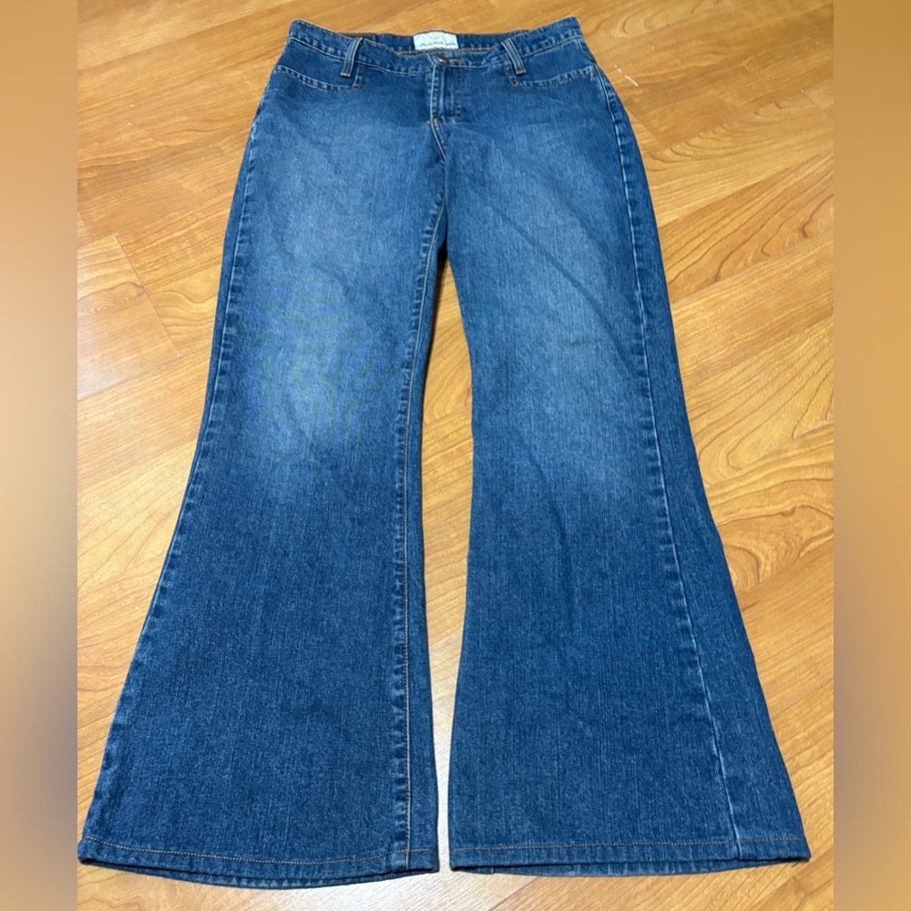 Todd Oldham Jeans TO2 Vintage Y2K Flare Mid Rise Medium Wash 29/30 adjusted Flaw